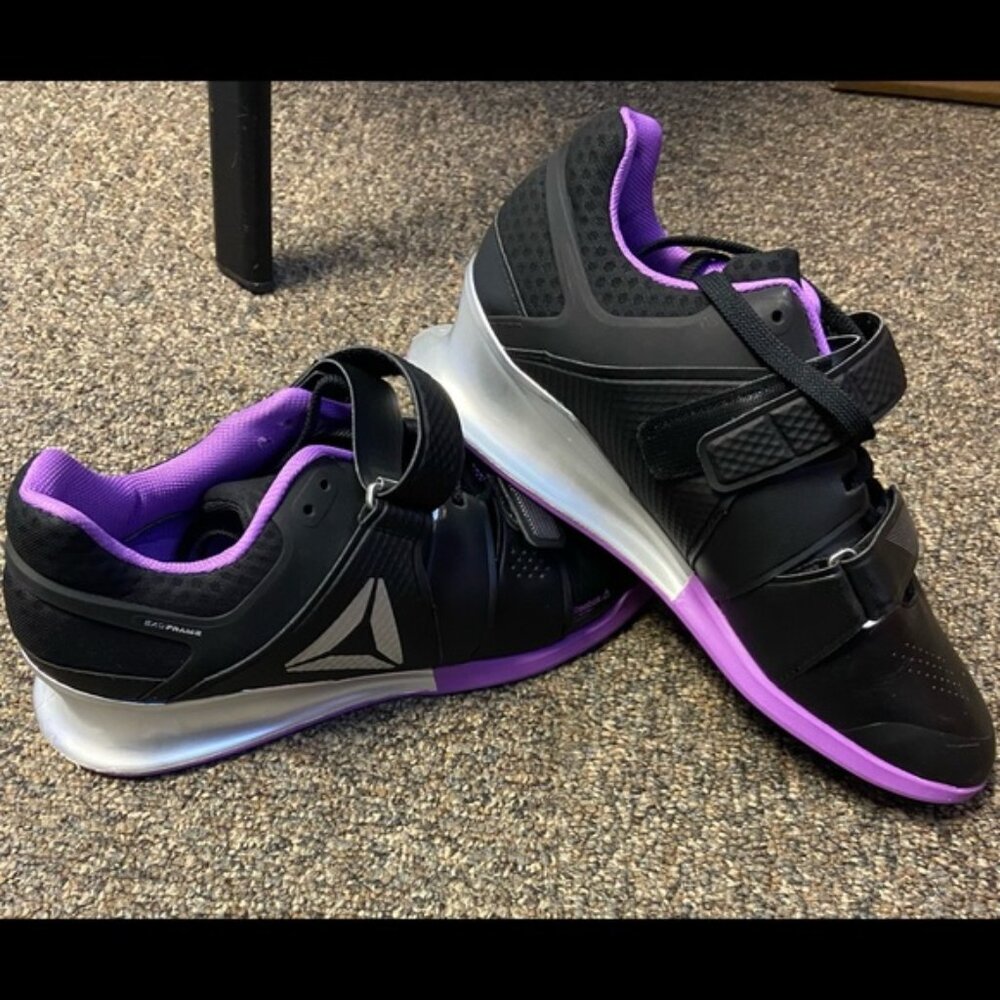 Reebok Legacy Lifters W12/M10.5 Purple/Black/Silver